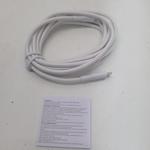 ANKER DURABLE BIO-BRAIDED USB-C TO LIGHTNING FAST CHARGING CABLE - 10FT - WHITE (MODEL: A80B7) image 2