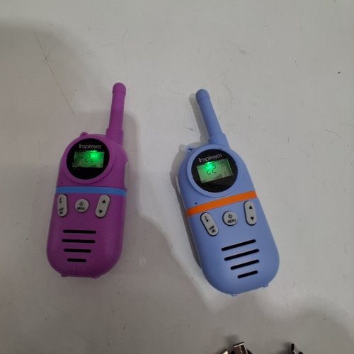 2PK INSPIREYES KID'S BATTERY OPERATED WALKIE TALKIES - PINK / BLUE (MODEL: GL-568) image 2