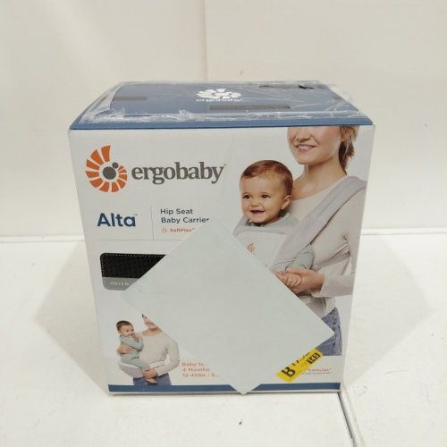 ERGOBABY ALTA HIP SEAT ALL-POSITION BREATHABLE MESH HIP SEAT AND CARRIER - 12-45LBS - ONYX BLACK image 4