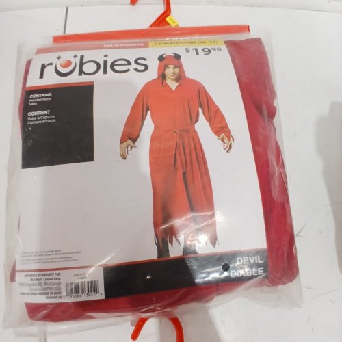 2PC MEN'S RUBIES DEVIL COSTUME - LARGE (38-40) - RED (STYLE: DEVIL / DIABLE) image 2