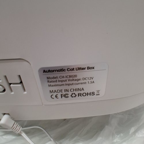 ELLENPET AUTOMATIC SELF-CLEANING CAT LITTER BOX WITH APP CONTROL - WHITE (MODEL: CH-ICB020) image 7