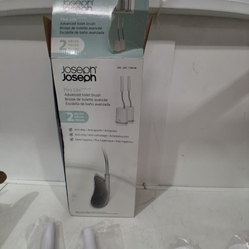 2PK JOSEPH JOSEPH FLEX LITE SILICONE TOILET BRUSH WITH SLIMLINE HOLDER SET - WHITE (MODEL: 1796144) image 4