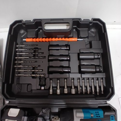 P-KOYEBOLT CORDLESS HIGH TORQUE IMPACT WRENCH KIT WITH 2 BATTERIES- 21 V, 2300 RPM - TEAL AND BLACK image 4