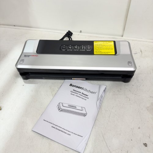 4-IN-1 BONSENKITCHEN PRECISION COMPACT VACUUM SEALER - BLACK/SILVER (MODEL:VS2100) image 3