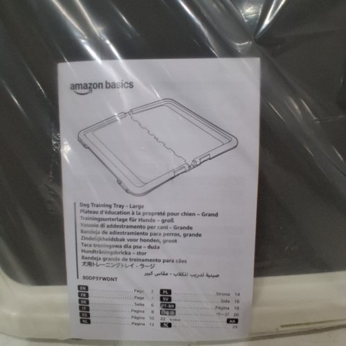 AMAZON BASICS SMALL DOG TRAINING TRAY - 22" X 22" - WHITE/CHARCOAL (MODEL: B0DP3ZP9VJ) image 3