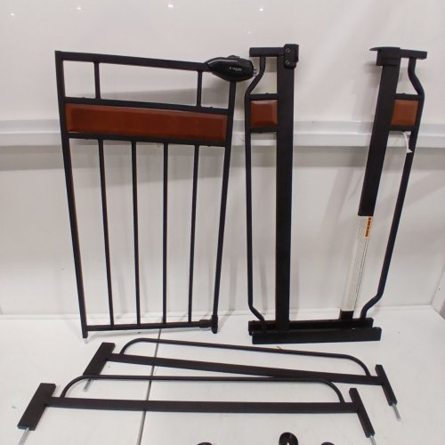 REGALO HOME ACCENTS EXTRA WIDE METAL WALK-THROUGH SAFETY GATE - 30" X 30" TO 42" - BLACK (MODEL: 0310 DS) image 2