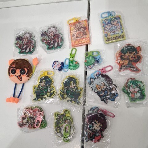 16PK ASSORTED ANIME KEYCHAINS - MULTICOLOR image 2
