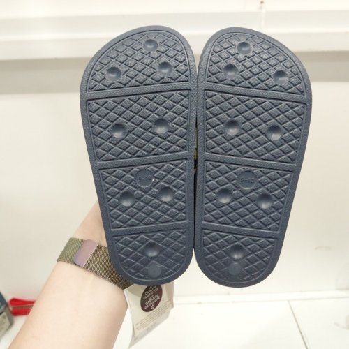BOYS' GEORGE TODDLER POOL SLIDE SANDALS - 9-10 - NAVY BLUE/LIME/WHITE (STYLE: 74STRIPEM26) image 5