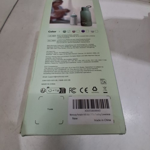 MOMCOZY PORTABLE BEVERAGE WARMER WITH DUAL HEATING MODES FOR BREAST MILK & WATER - 17OZ CAPACITY - PALE GREEN (MODEL: MW05) image 4