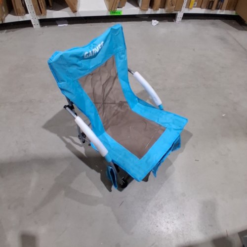 GARVEE PORTABLE LOW RECLINING BEACH CHAIR WITH CARRYING BAG - BLUE image 2