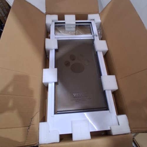 VEVOR DOG DOOR FOR SLIDING GLASS DOOR - 75-7/8" TO 80-11/16" - WHITE (MODEL: CWM03-M) image 2