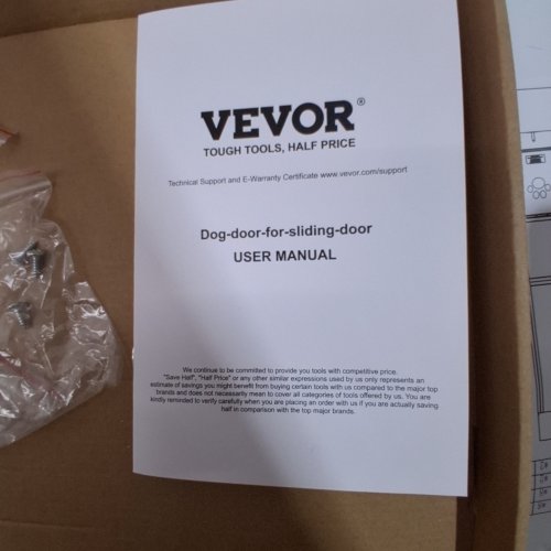 VEVOR DOG DOOR FOR SLIDING GLASS DOOR - 75-7/8" TO 80-11/16" - WHITE (MODEL: CWM03-M) image 5