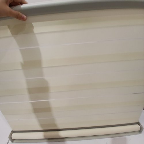 TEXTILE LIGHT FILTERING ZEBRA BLINDS - 47" X 70" - CREAM image 4