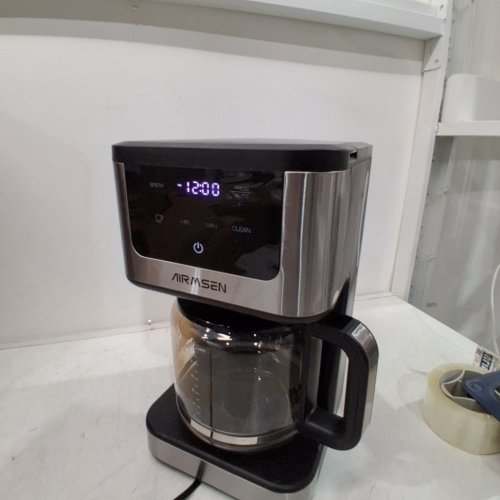 AIRMSEN PROGRAMMABLE DRIP COFFEE MAKER WITH TOUCHSCREEN - 14-CUP - 73OZ TANK - BLACK/STAINLESS STEEL (MODEL: ‎HR-CM306) image 2