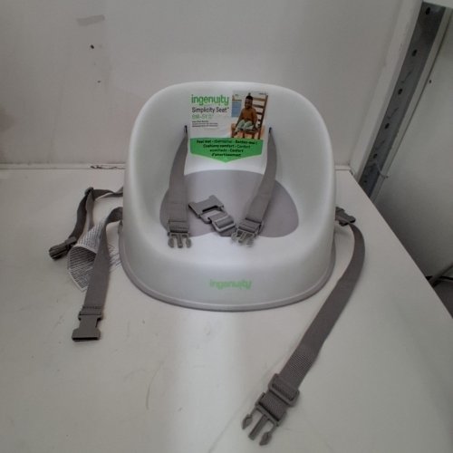 ITY BY INGENUITY SIMPLICITY SEAT EASY-CLEAN BABY BOOSTER FEEDING CHAIR - GREY/WHITE image 2