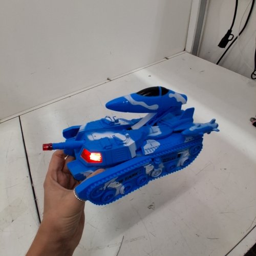 MILITARY TANKJET TOY WITH LIGHTS AND SOUND - BLUE/WHITE image 2