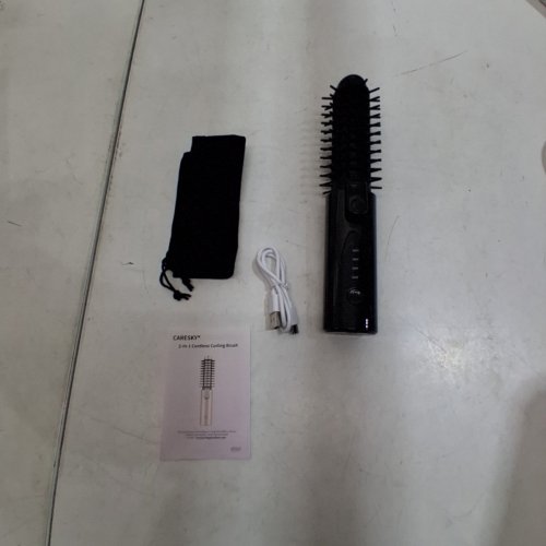 CARESKY 2-IN-1 CORDLESS CURLING BRUSH | 1‑1/2" | 4 TEMPERATURE SETTINGS 300–410°F - BLACK (MODEL: GT-2501) image 6