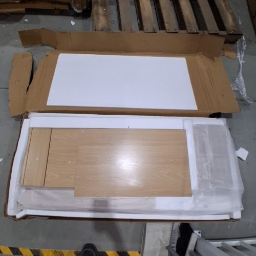 VABCHES FLUTED EXECUTIVE DESK WITH FILE DRAWER - 47" - NATURAL (MODEL: DA0568XM01A) image 2