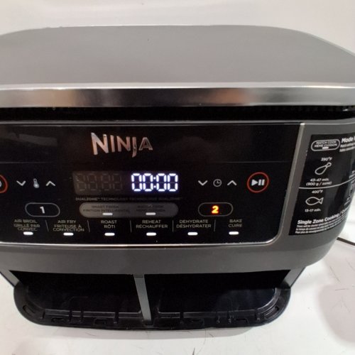 NINJA FOODI 6-IN-1 XL DUAL-ZONE 2-BASKET AIR FRYER - 10QT./1690W - BLACK/GREY (MODEL#: DZ201) image 3