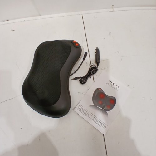 RECHARGEABLE SHIATSU BACK & NECK MASSAGER PILLOW - BLACK image 3