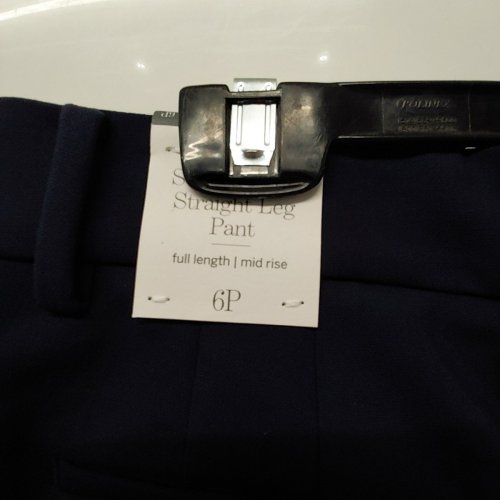 WOMEN'S TALBOTS SOUTHAMPTON MID RISE STRAIGHT LEG TAILORED PANT - 6 PETITE - NAVY image 4