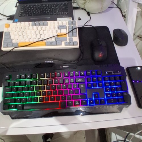 2PC MSI FORGE WIRED RGB GAMING KEYBOARD & MOUSE COMBO - BLACK (MODEL: GK100) image 4