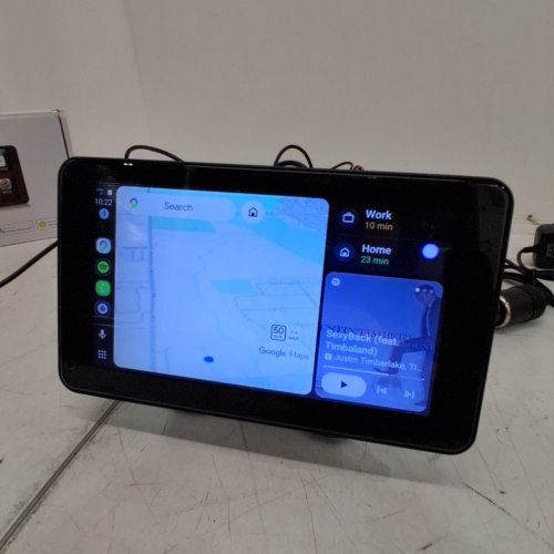 PORTABLE WIRELESS APPLE CARPLAY ANDROID AUTO TOUCHSCREEN CAR STEREO WITH BACKUP CAMERA - 7" SCREEN - BLACK (MODEL:5AIGYR6I9CV5) image 3