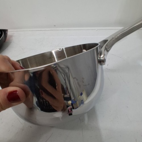 FIGMINT NONSTICK CERAMIC COATED SAUCE PAN - 1.5QT - STAINLESS STEEL image 3