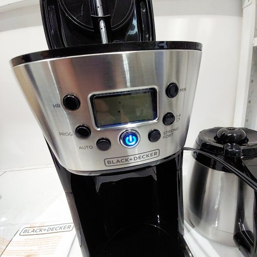 BLACK + DECKER PROGRAMMABLE DIGITAL COFFEE MAKER - 12 CUP THERMAL CARAFE - BLACK/STAINLESS STEEL (MODEL: CM2036SC) image 2