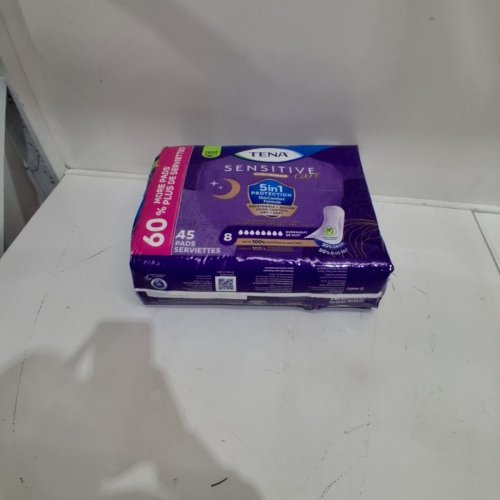 45PK TENA SENSITIVE CARE OVERNIGHT EXTRA COVERAGE PADS image 2
