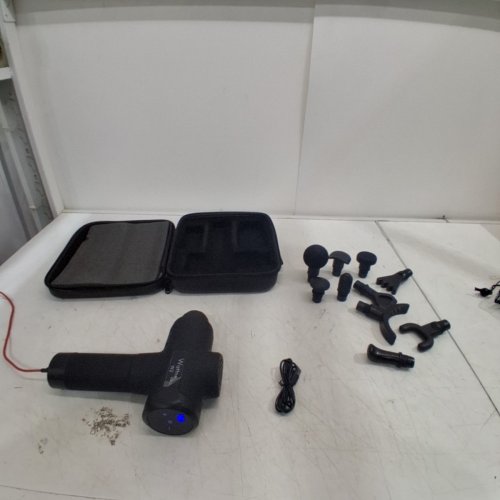 WATTNE MASSAGE DEEP TISSUE PERCUSSION MASSAGE GUN WITH ASSORTED ATTACHMENT HEADS - CARBON (MODEL: W2/RC-MG-010) image 2