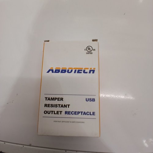 ABBOTECH TAMPER RESISTANT USB & USB-C OUTLET RECEPTACLE - 30W - WHITE (MODEL: 15A30W2C1A) image 2