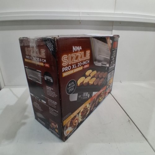 NINJA SIZZLE PRO XL INDOOR GRIDDLE AND GRILL - 20" - BLACK (MODEL:GX101C) image 6