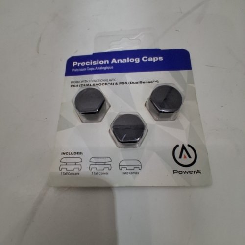 3PC POWERA PRECISION ANALOG CAPS FOR PS4 AND PS5 CONTROLLERS - 3 HEIGHTS - BLACK image 2