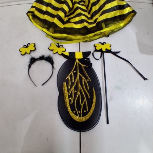 4PC GIRL'S BEE COSTUME DRESS OUTFIT - OSFM image 4