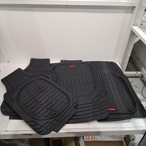 4PC MOTOTREND VEHICLE FLOOR MATS - UNIVERSAL FIT- BLACK (MODEL: OF-923-BK + OF-920-BK) image 3