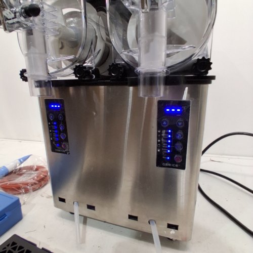 GSEICE DUAL-BOWL SLUSH MACHINE - 4 L X 2, 120 V, 400W, 12.6" X 19.3" X 21.5" - BLACK / SILVER (MODEL: RLZ4X2) image 2