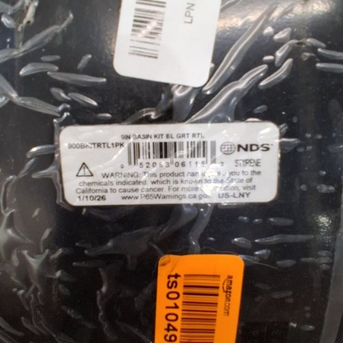 NDS SQUARE CATCH BASIN KIT - 9" - BLACK image 2