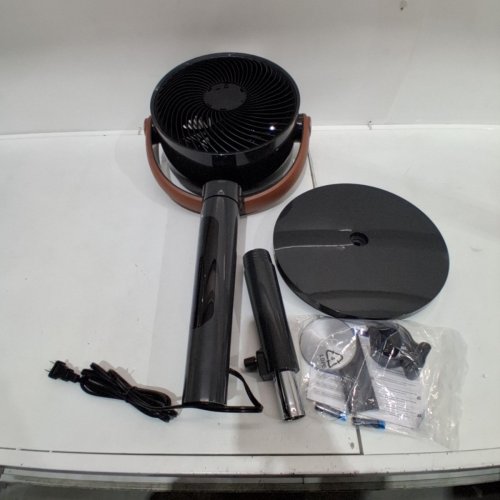 DREO TURBOPOLY OSCILLATING PEDESTAL SMART FAN, WI-FI/VOICE CONTROL, 100FT 20DB QUIET CIRCULATOR, RGB LIGHT - 37"-42'' ADJUSTABLE HEIGHT - BLACK (MODEL: DR-HPF017S) image 3