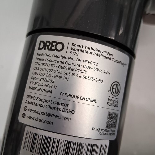 DREO TURBOPOLY OSCILLATING PEDESTAL SMART FAN, WI-FI/VOICE CONTROL, 100FT 20DB QUIET CIRCULATOR, RGB LIGHT - 37"-42'' ADJUSTABLE HEIGHT - BLACK (MODEL: DR-HPF017S) image 8