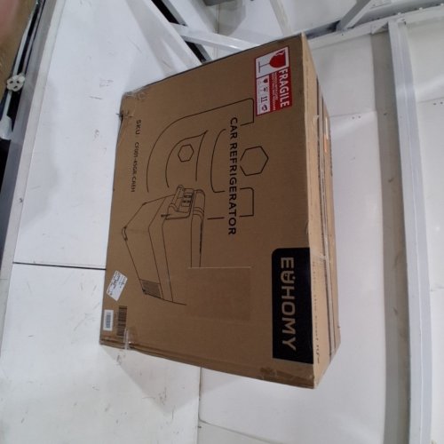 EUHOMY PORTABLE ELECTRIC COOLER WITH CAR PLUG - 27.2" X 13.6" X 17.7" - GREY/BLACK (MODEL: ‎CF001-45GR-CAEH) image 2