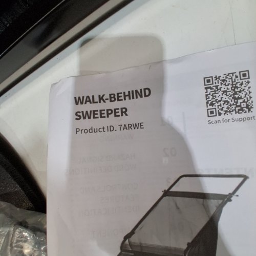 GARVEE WALK-BEHIND PUSH SWEEPER -26" - BLACK (ITEM: 7ARWE) image 2
