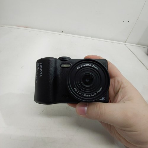 YROVJA DIGITAL CAMERA WITH 80° FLIP SCREEN AND 16X ZOOM -4K - 128G - BLACK image 3