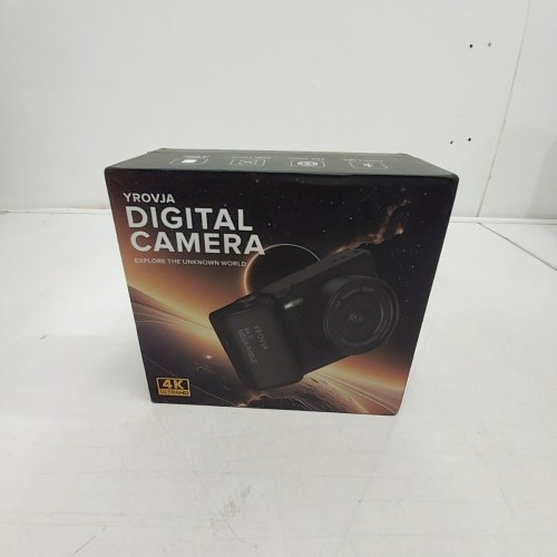 YROVJA DIGITAL CAMERA WITH 80° FLIP SCREEN AND 16X ZOOM -4K - 128G - BLACK image 4