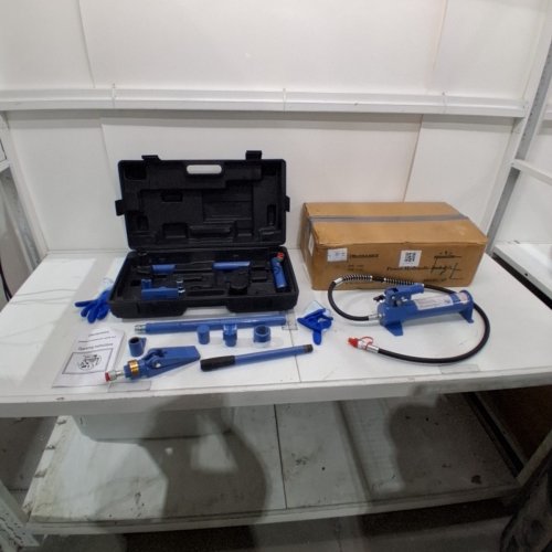 17PC LARBANKE PORTA POWER HYDRAULIC JACK AND AUTO BODY REPAIR KIT WITH CARRYING CASE - 4 TON - BLUE (MODEL: 4T) image 7