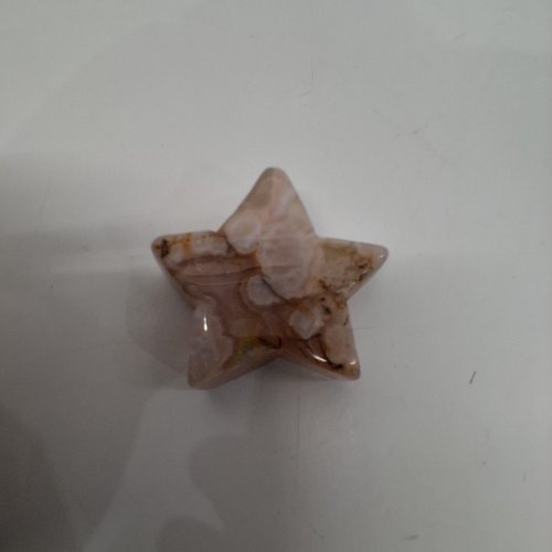 NATURAL HEALING FLOWER AGATE STONE STAR PALM STONE image 3