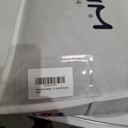YNM BAMBOO PREMIUM WEIGHTED BLANKET - 15LBS - 48" X 72" - LIGHT GREY image 3