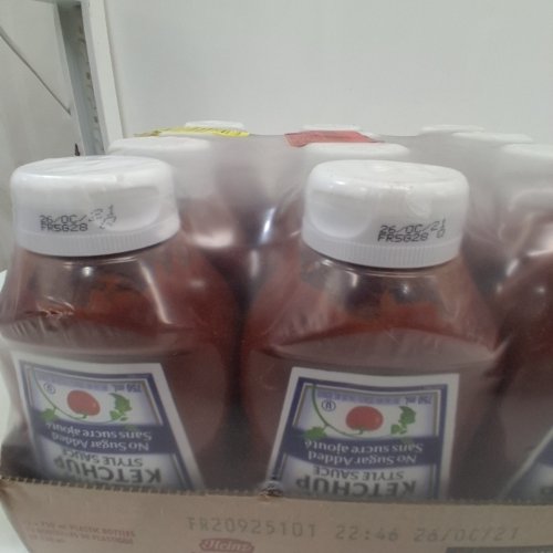 12PK HEINZ NO SUGAR ADDED UPSIDE-DOWN SQUEEZE TOMATO KETCHUP BOTTLES - 750 ML/EACH image 2