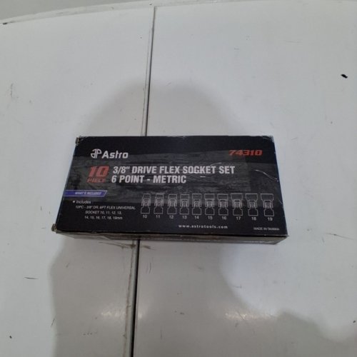 10PC ASTRO FLEX 6-POINT SOCKET SET - 3/8" DRIVE, 10-19 MM - CHROME (MODEL: 74310) image 5