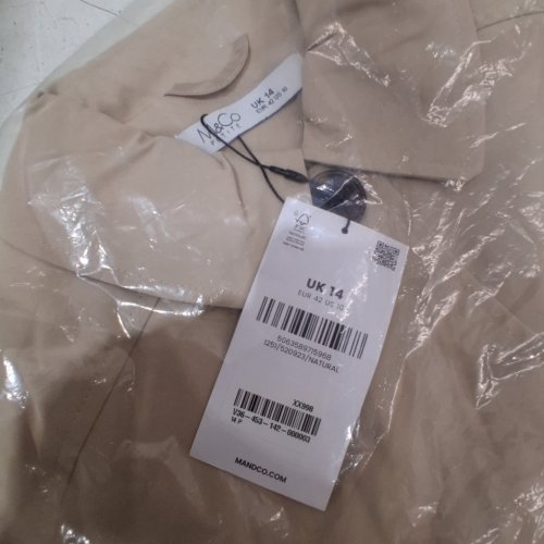 WOMEN'S M&CO PETITE PSINGLE BREASTED MAC COAT - SIZE 10 - NATURAL BROWN image 3